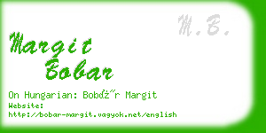 margit bobar business card